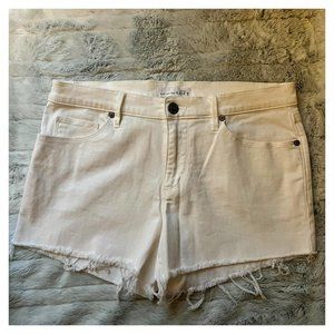 LOFT White Jean Shorts
